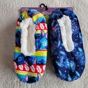 New Disney's Lilo & Stitch 2 Pack Women's Slipper Socks one size